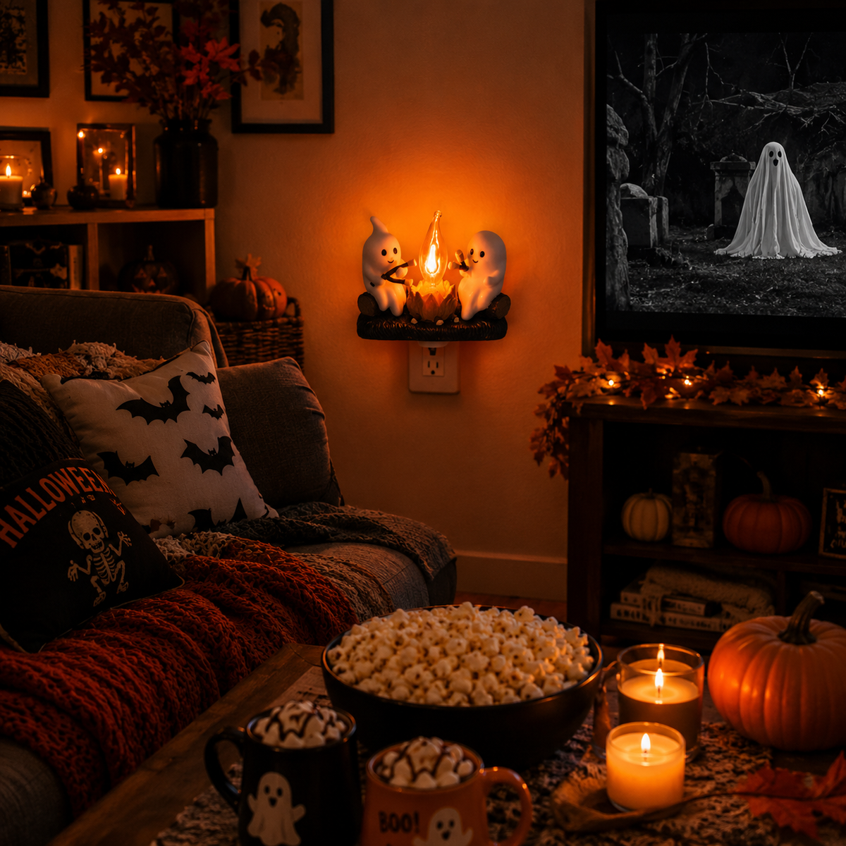 👻 Cutest Halloween find! Plug it in for instant cozy spooky vibes. 🔥 Grab more & save more. 🎁