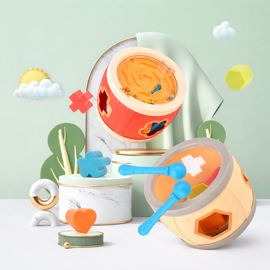 2-in-1 Musical Drum & Shape Sorter