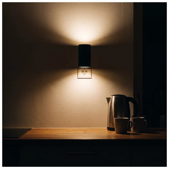 Soft night light in the kitchen